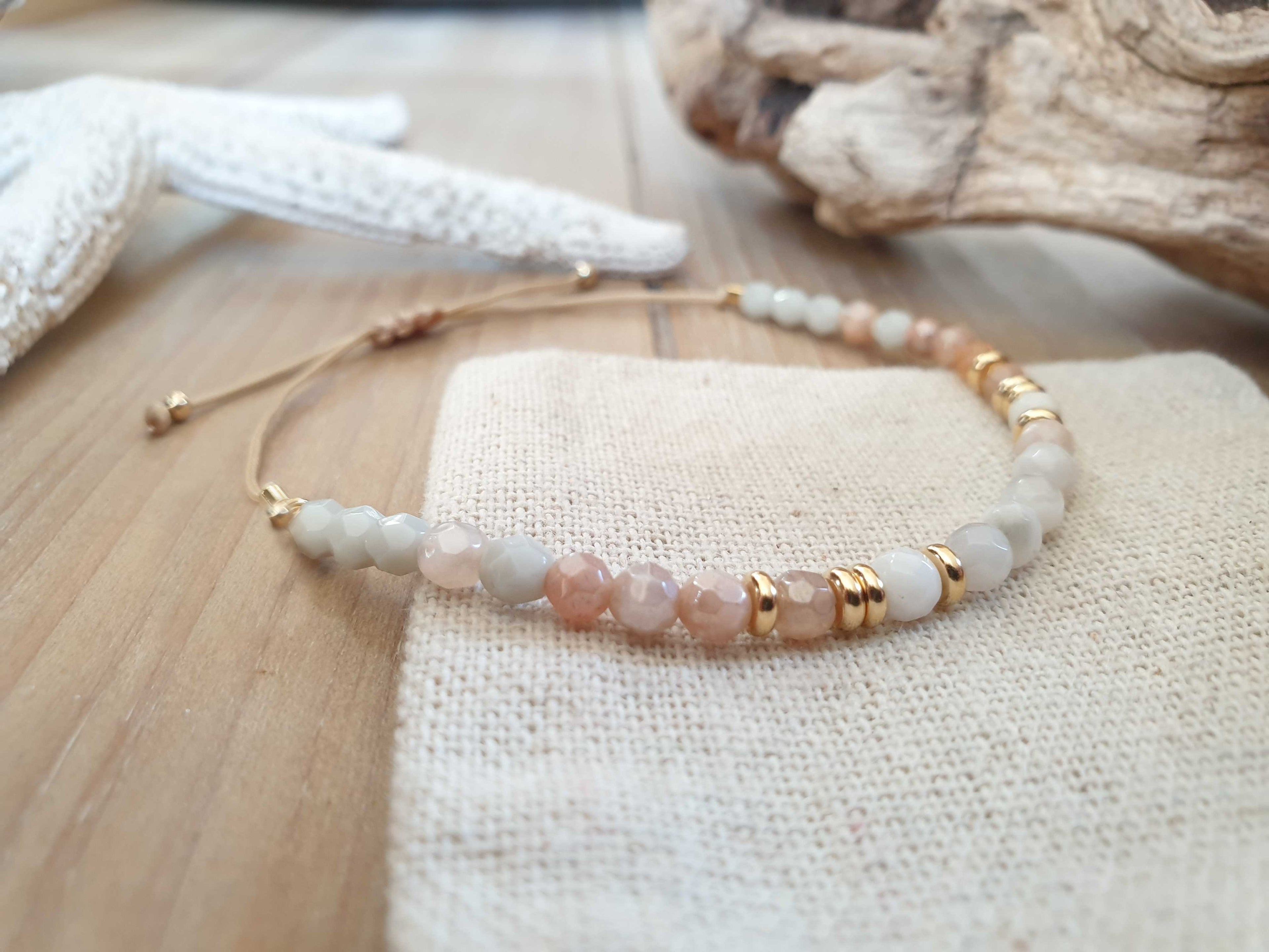 Sonnenstein und Achat Armband