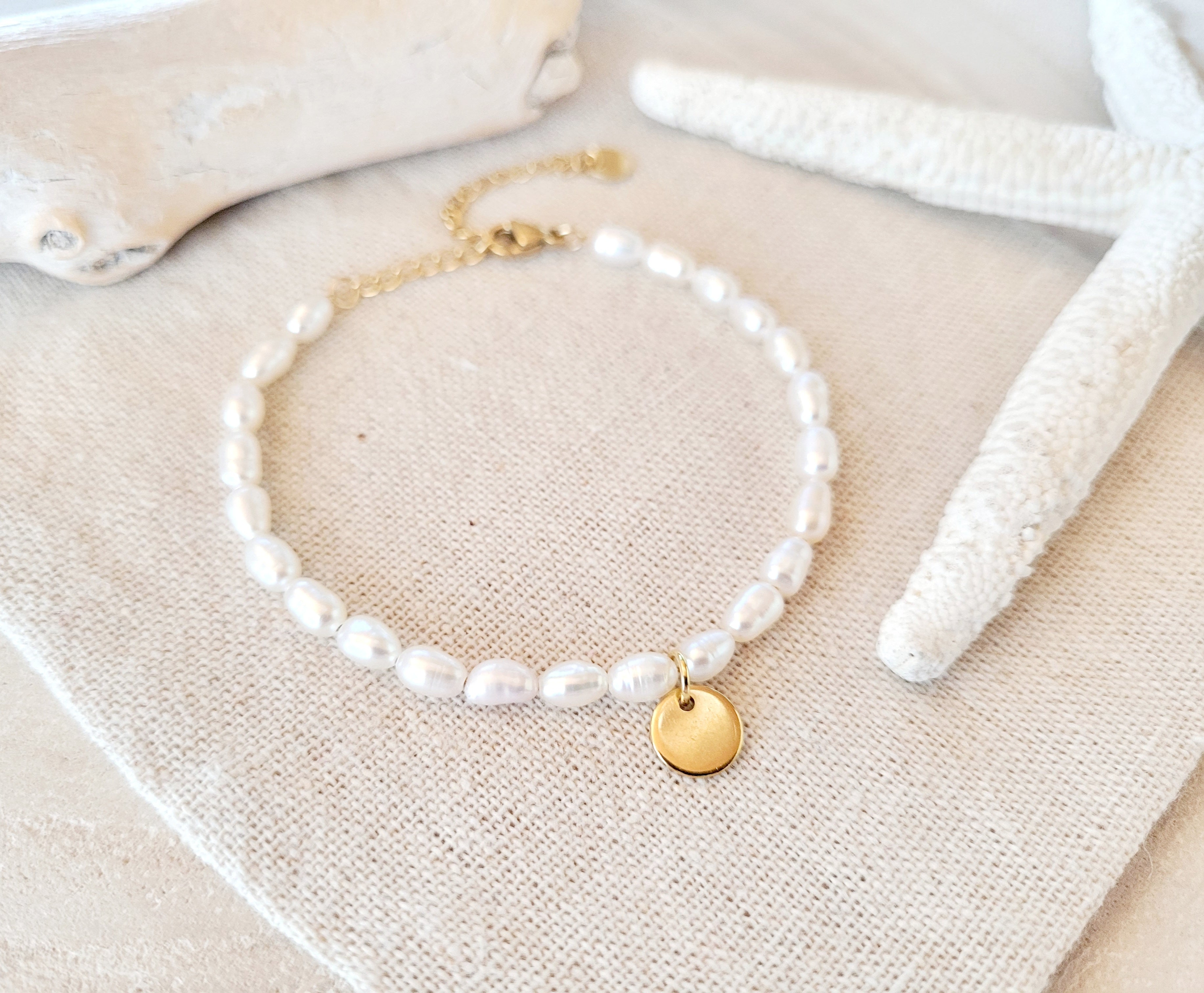 Perlen-Armband Edelstahl