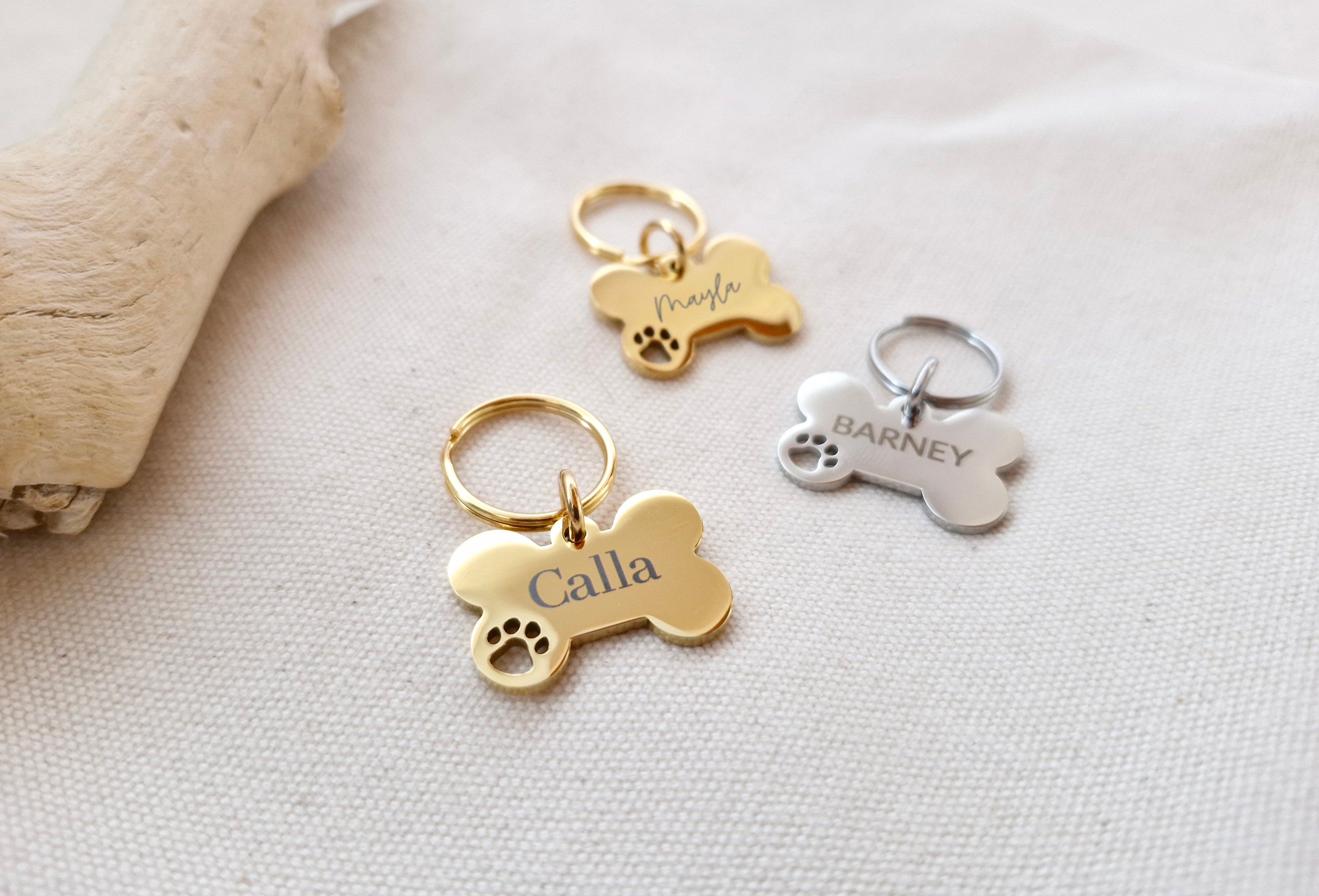 Personalisierte Hundemarke - Edelstahl-Knochen