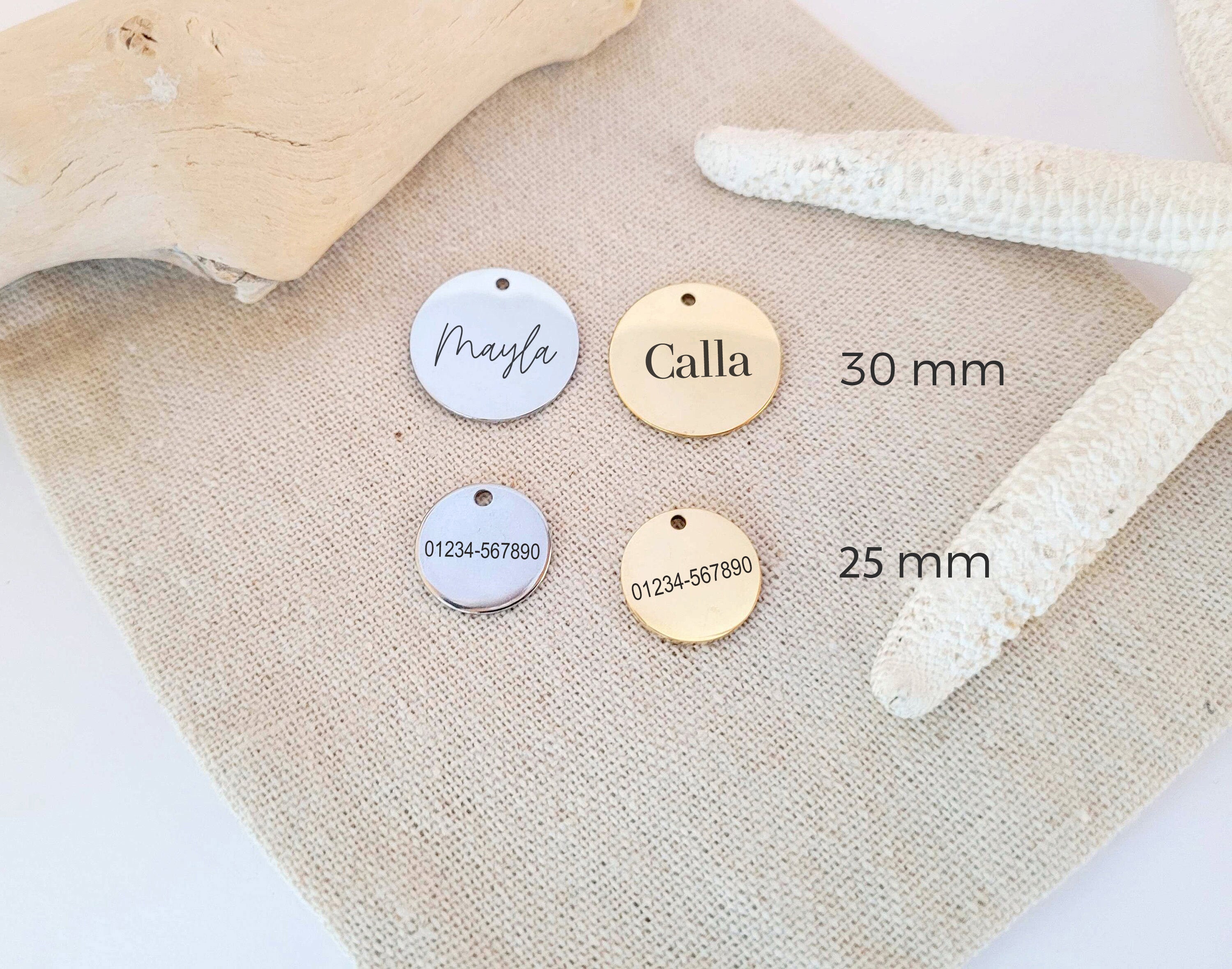 Personalisierte Hundemarke - Edelstahl Rund