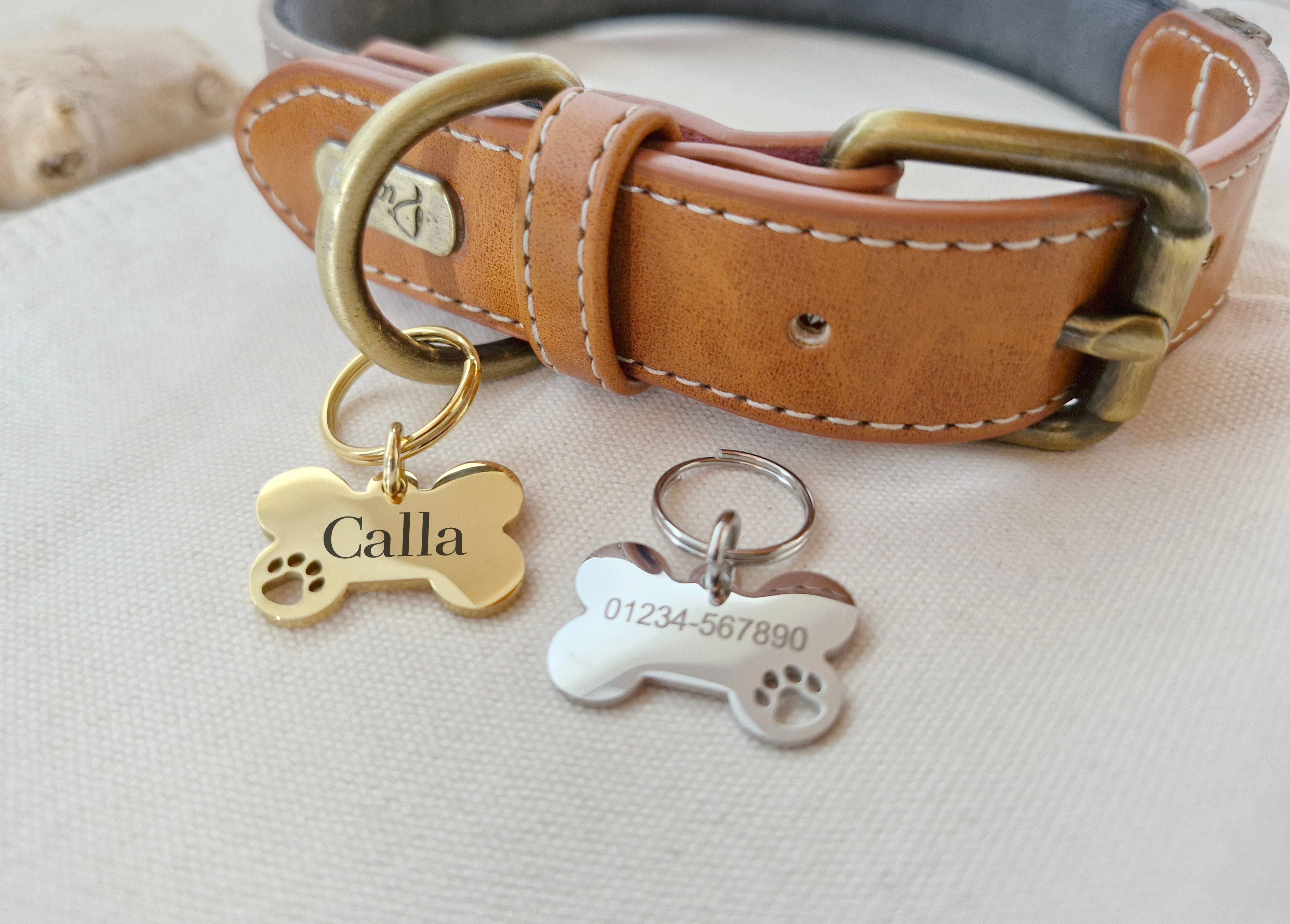 Personalisierte Hundemarke - Edelstahl-Knochen