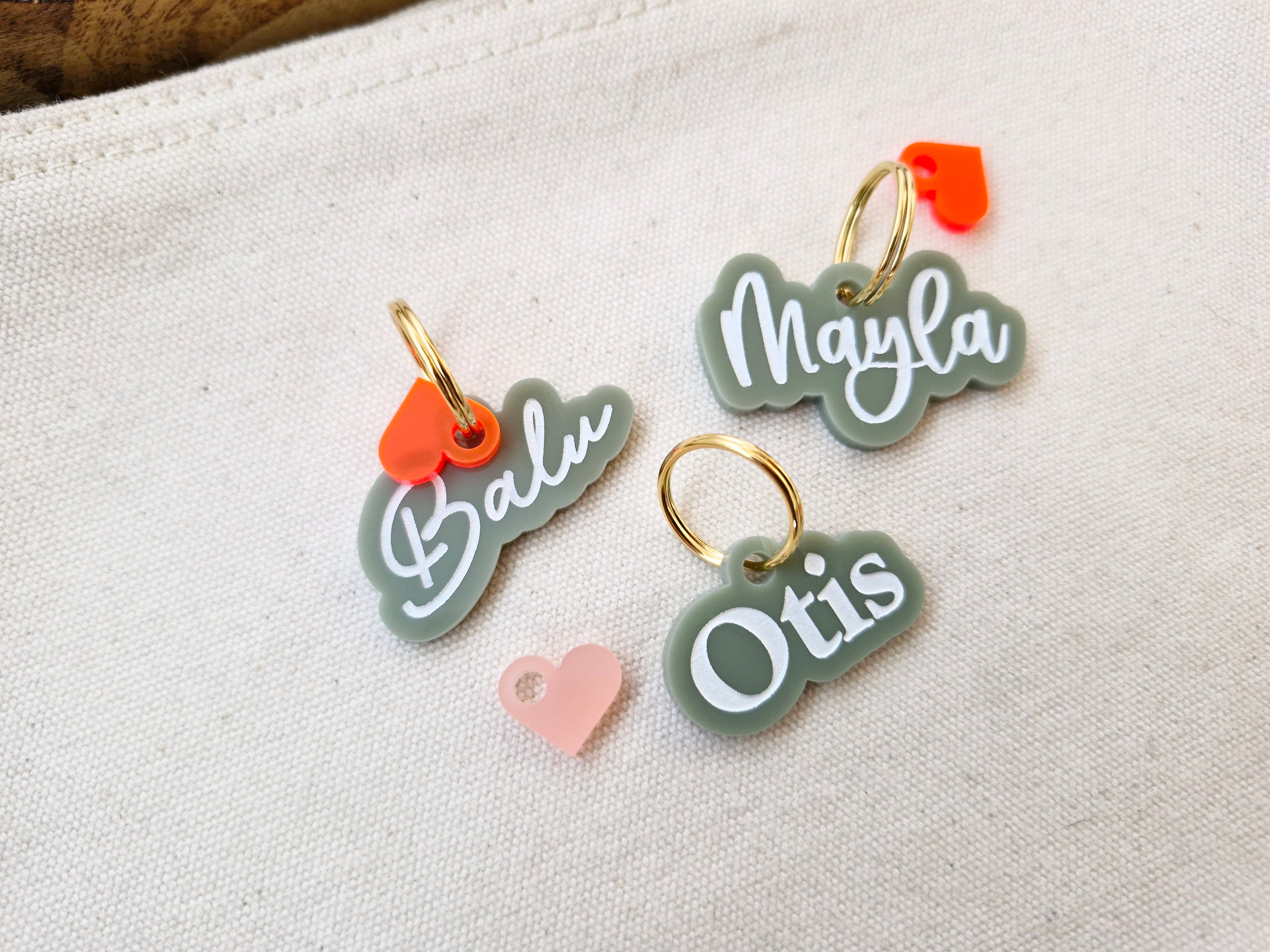 Personalisierte Acryl-Hundemarke - Name-Shape