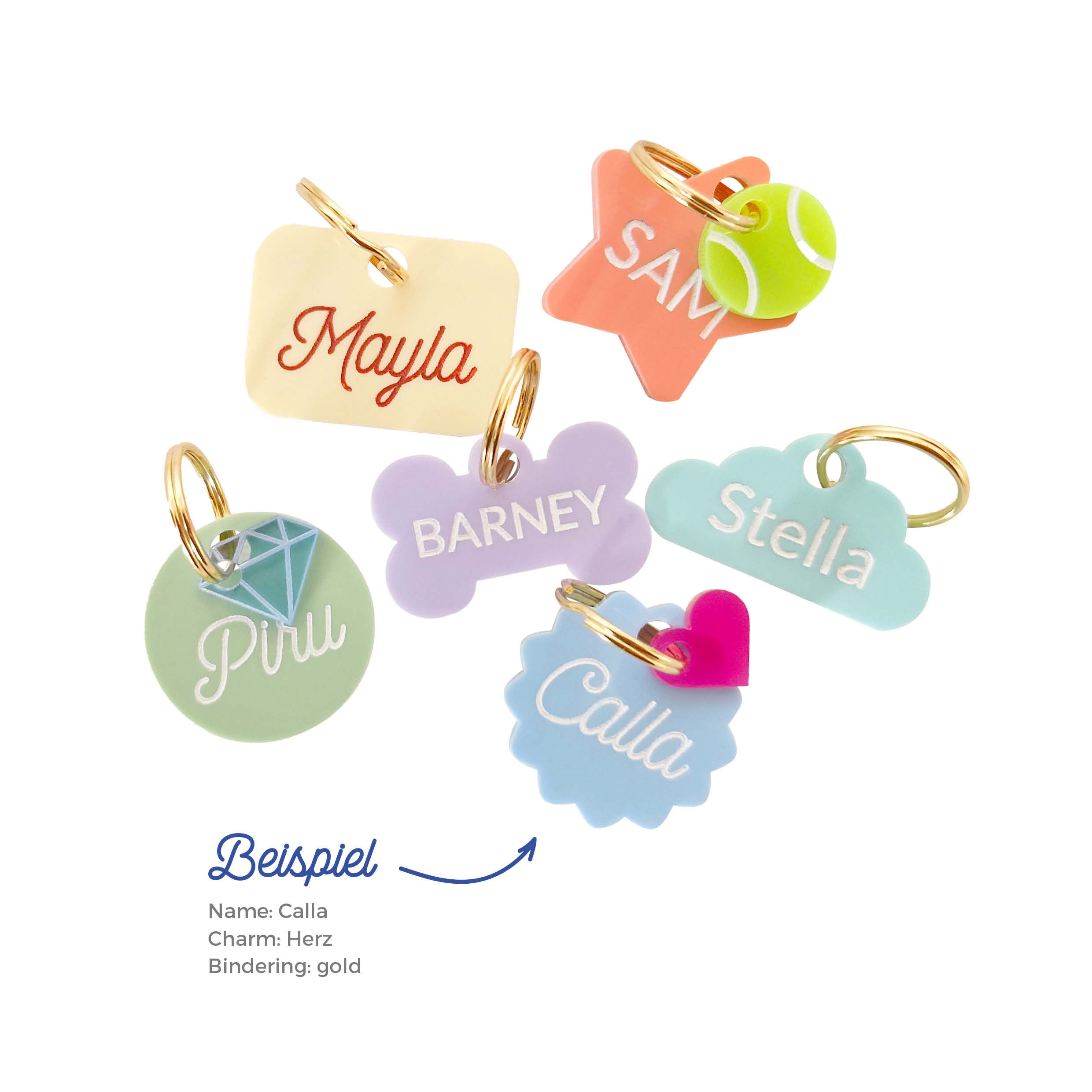 Personalisierte Acryl-Hundemarke - Shape