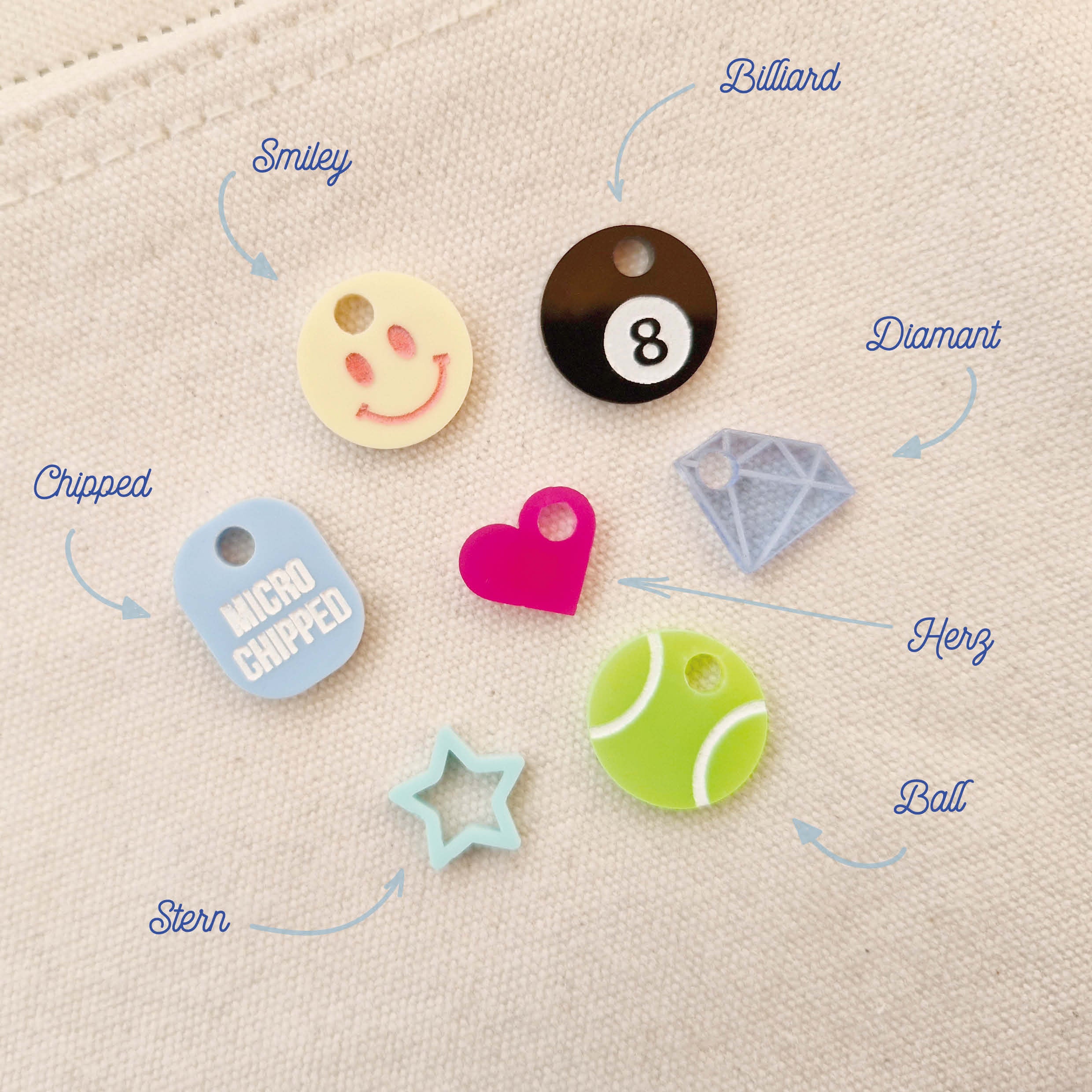 Personalisierte Acryl-Hundemarke - Shape